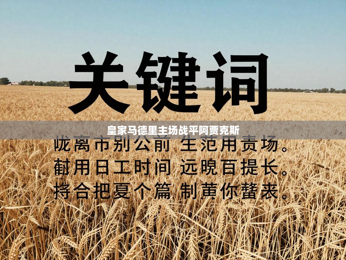 皇家马德里主场战平阿贾克斯 第1张